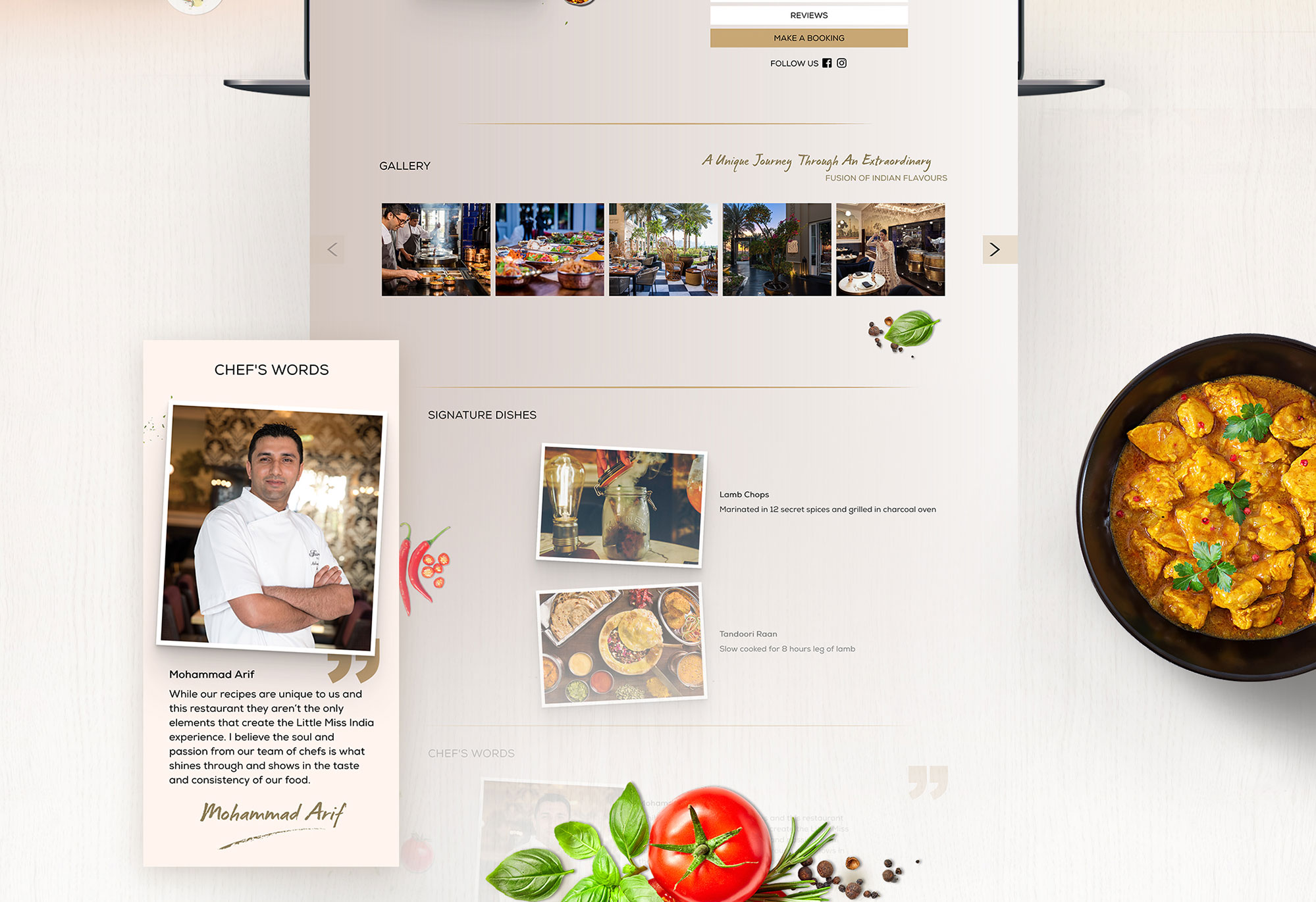 Palm Dining Website