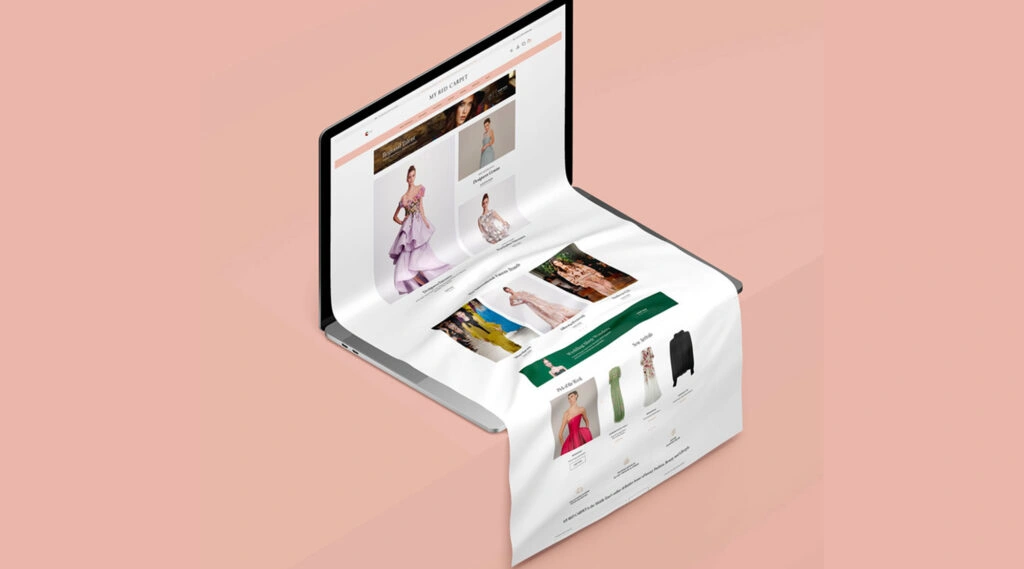 luxury gowns ecommerce website design and development portfolio