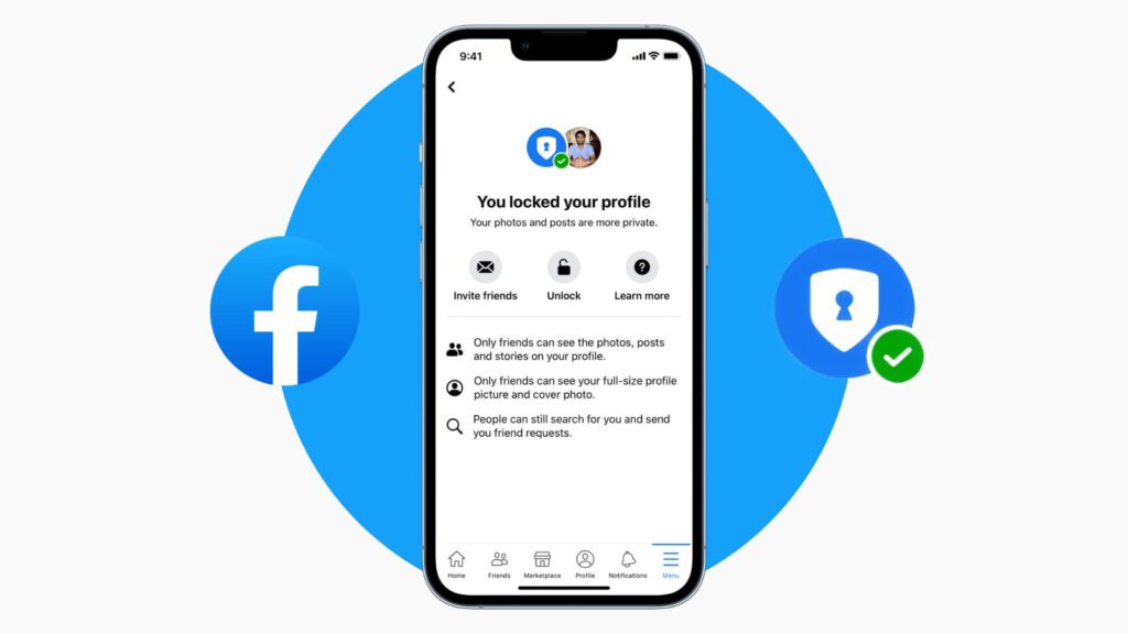 how to lock facebook profile