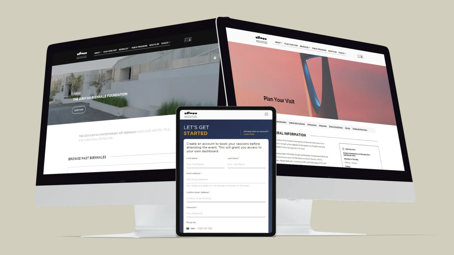 Diriyah Biennale Foundation website design and development