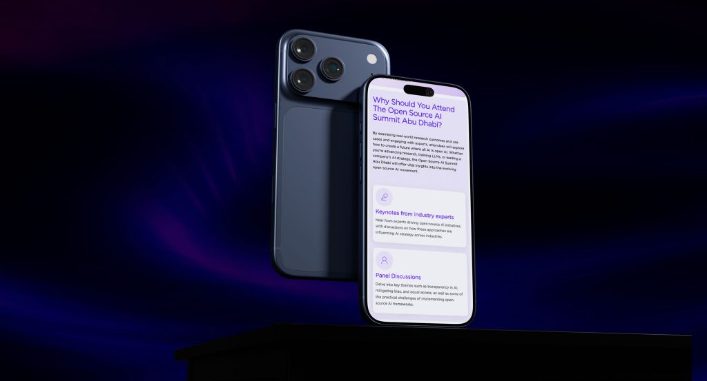 Filterable summit agenda UI designed by GTECH