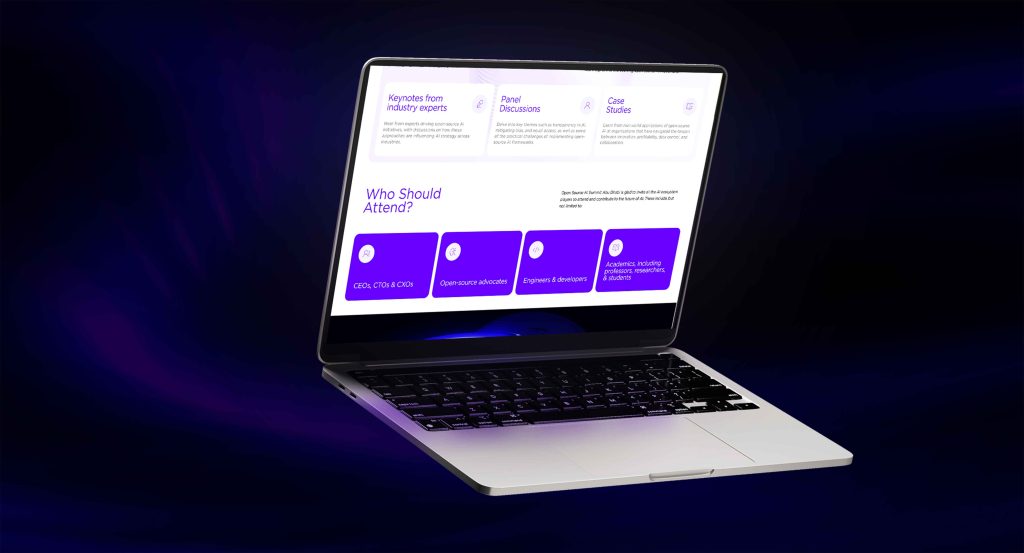 Speaker and organiser grid layout for AI summit site